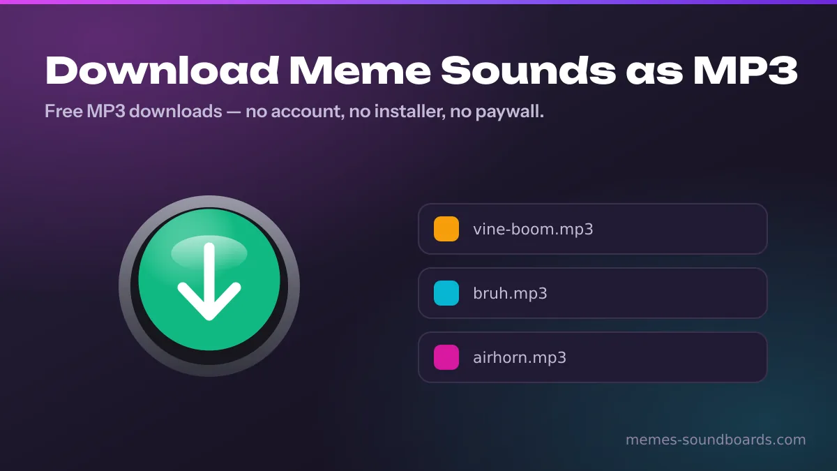 Downloading a meme sound as a free MP3 file Downloading a meme sound as a free MP3 file